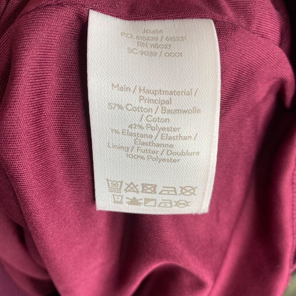 Boden Violet Ottoman Dress 2 Ruby Red Ribbed Midi Collar Classic Preppy Twee - Picture 7 of 11